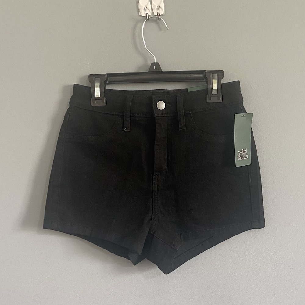 NWT High Waisted Black Jean Shorts